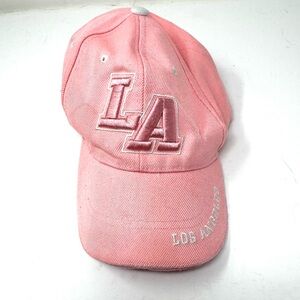 LA Los Angeles pink baseball cap, one size